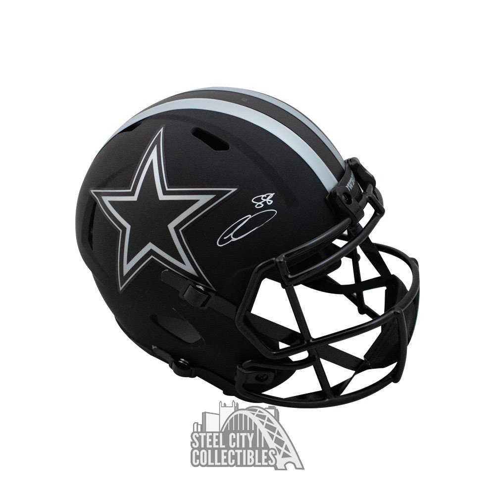 CeeDee Lamb Autographed Cowboys Eclipse Replica Full-Size Football Helmet -  Fanatics (White Ink)