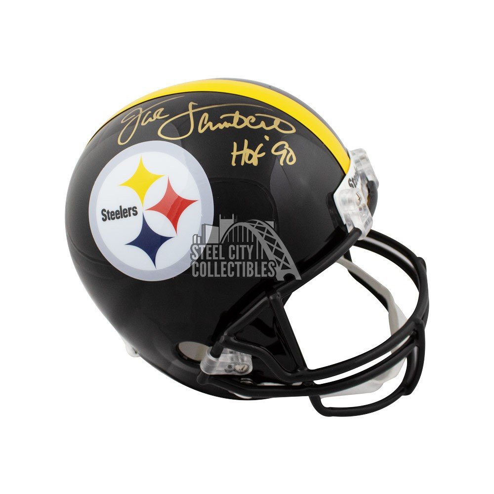 Jack Lambert signed Pittsburgh Steelers HOF 1990 NFL Full Size Helmet JSA