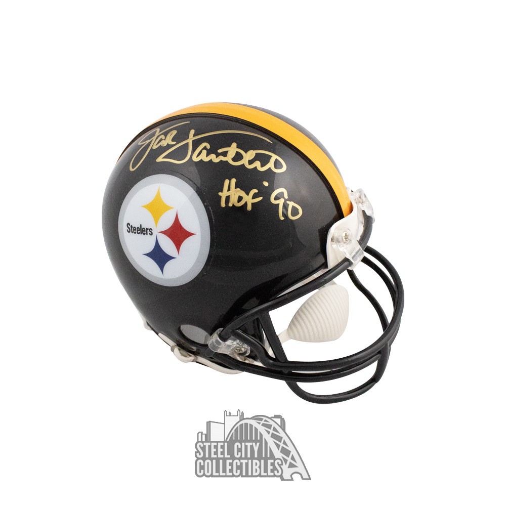 Jack Lambert HOF Autographed Pittsburgh Steelers Mini Football Helmet - BAS  COA