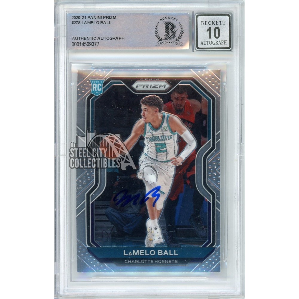 LaMelo Ball 202021 Panini Prizm Autograph Rookie Card 278 BAS 10