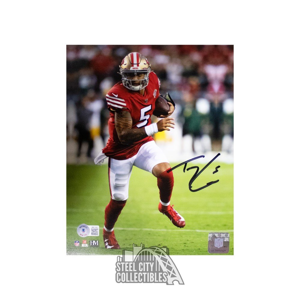 Trey Lance Autographed San Francisco 49ers Flash Authentic Full