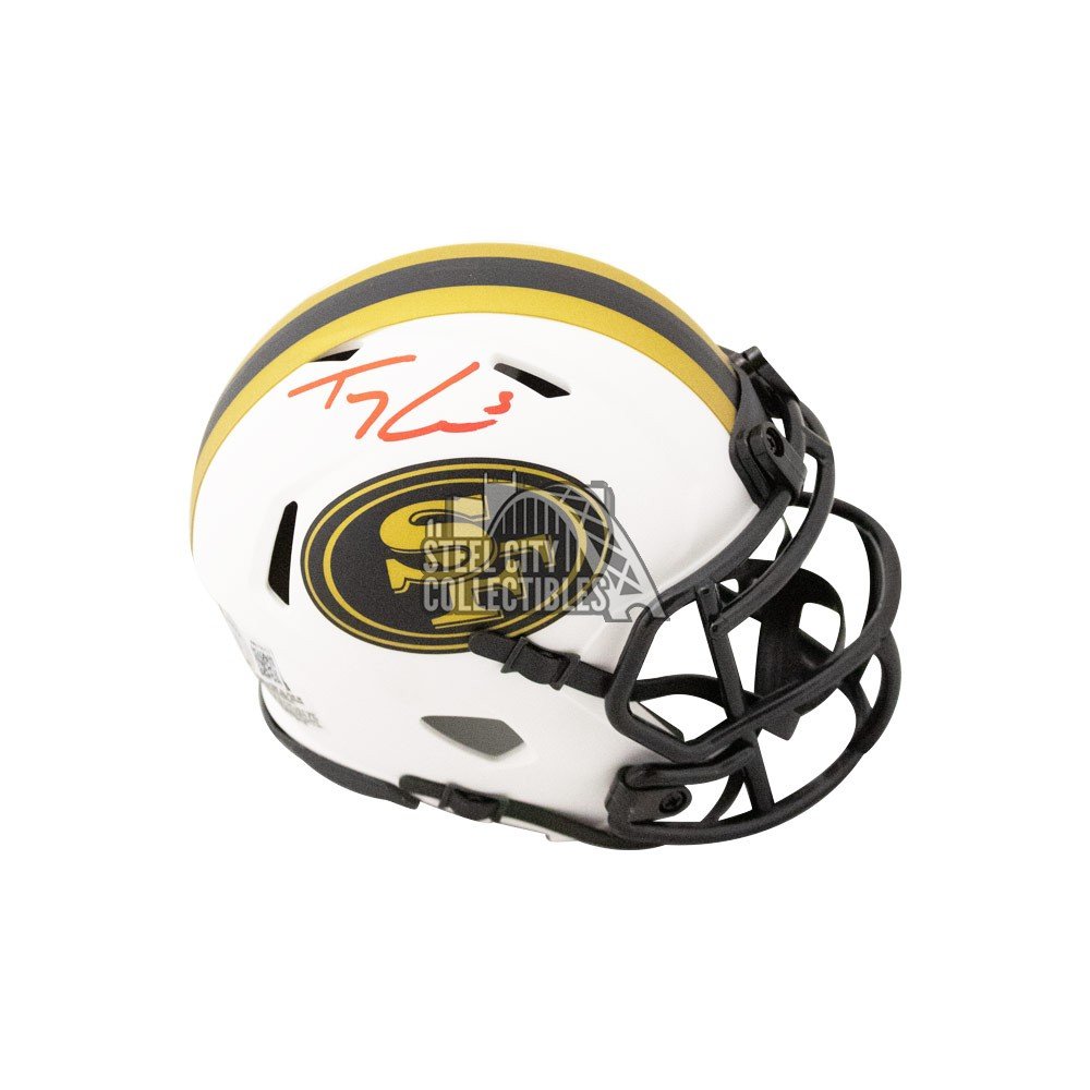 Trey Lance Autographed San Francisco 49ers Flash Mini Helmet Beckett