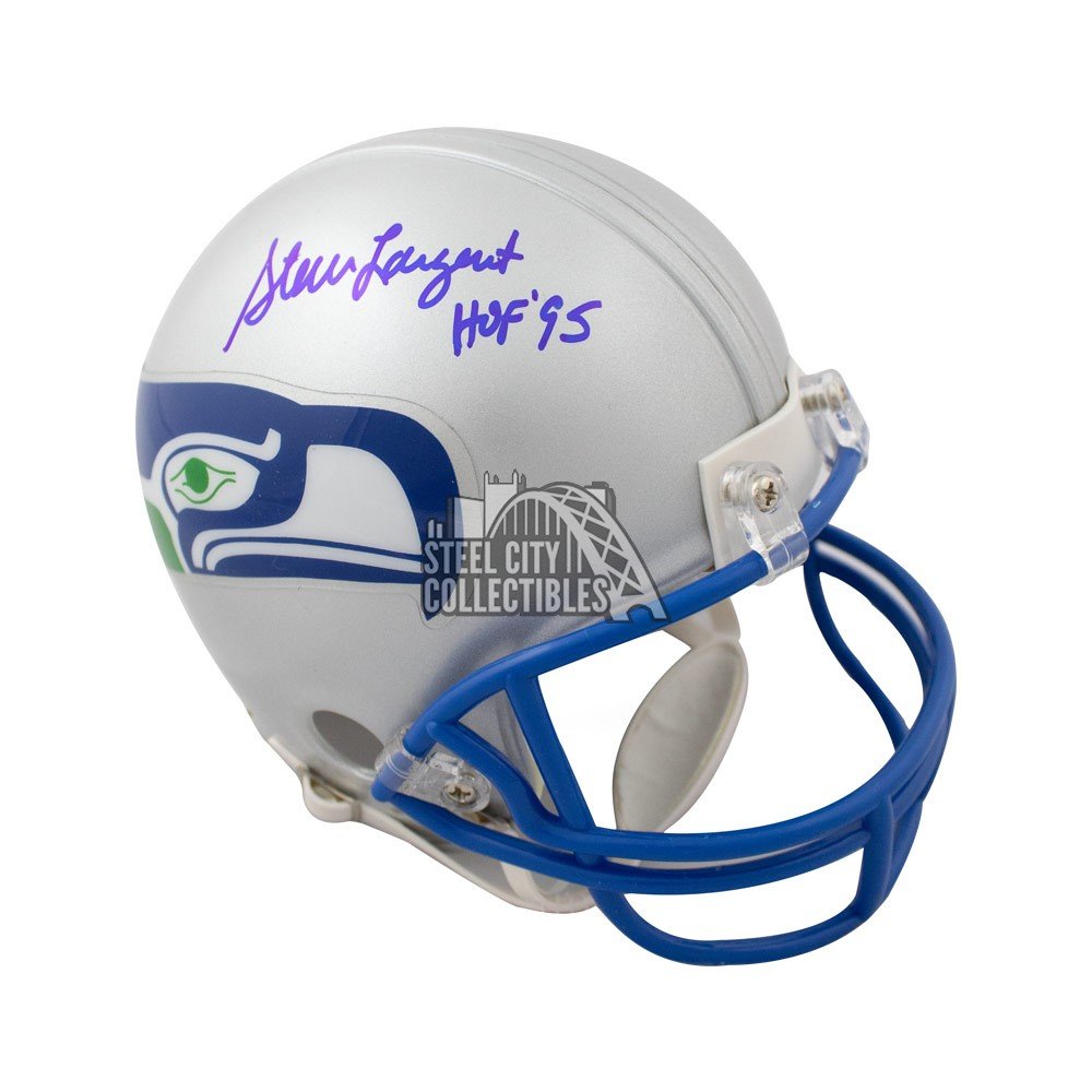 Steve Largent Seattle Seahawks Signed Mini Helmet JSA COA – All In