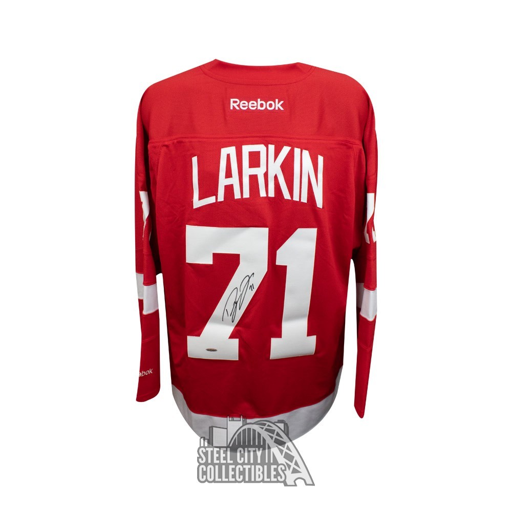 Dylan Larkin Autographed Detroit Red Wings Reebok Premier Jersey - Upper  Deck