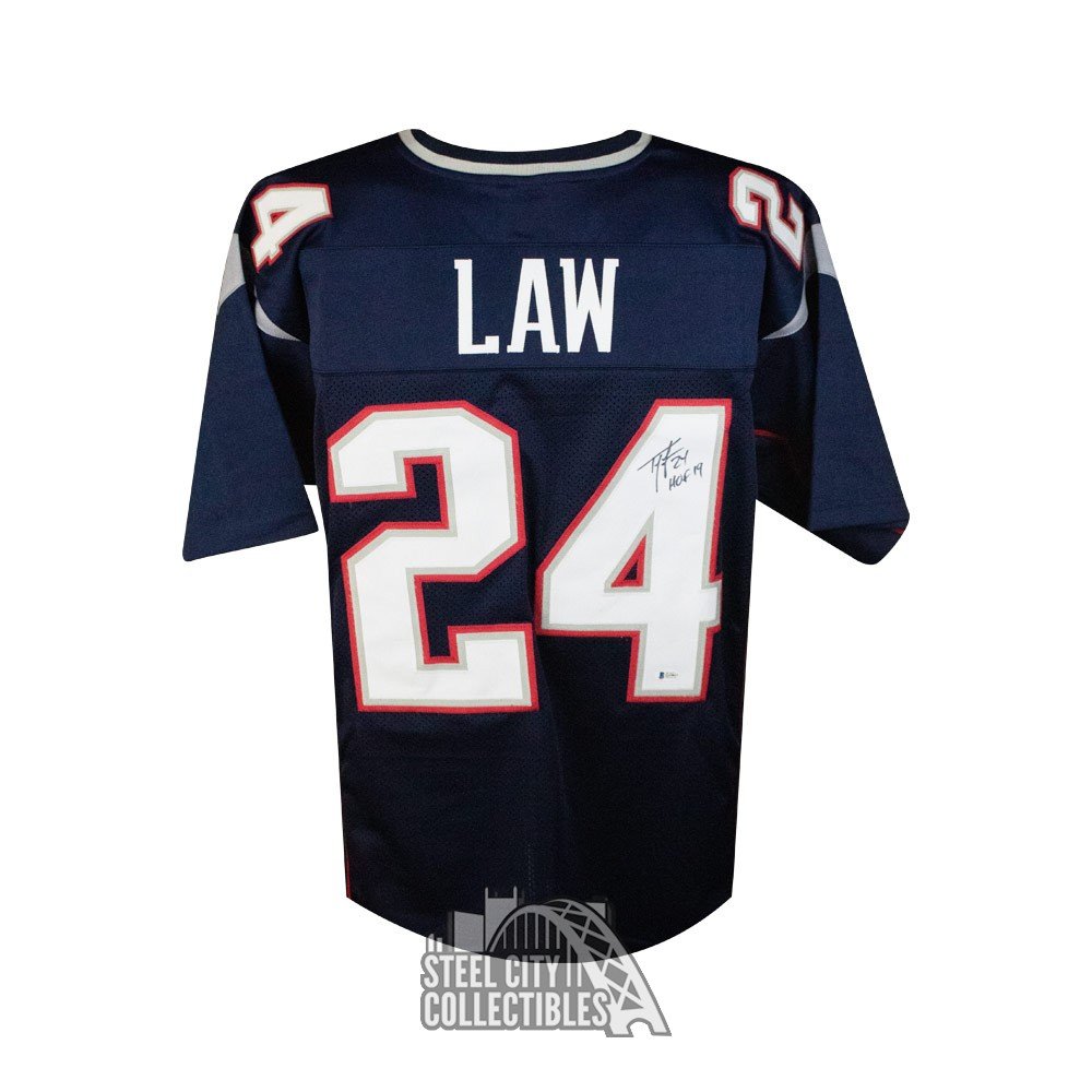 ty law autographed jersey