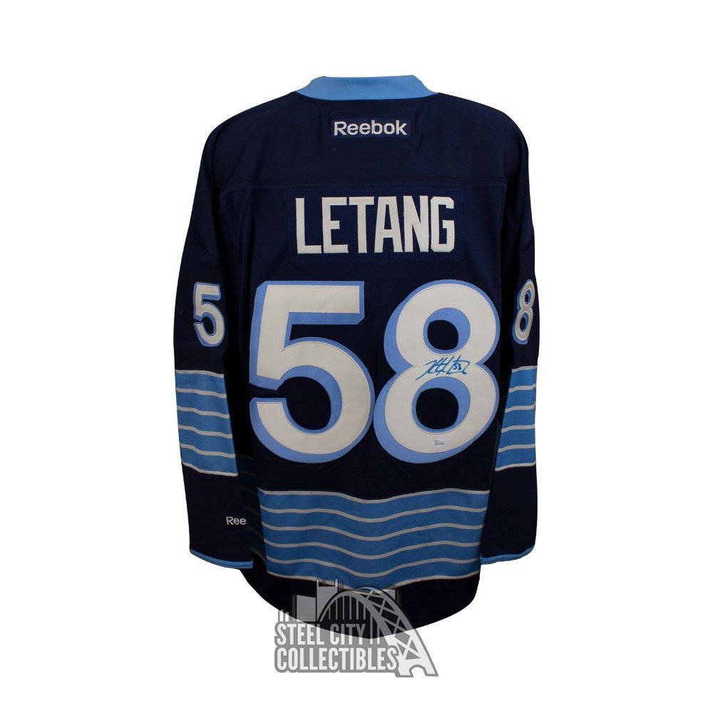 Kris Letang Pittsburgh Penguins Signed Autographed Powder Blue 3rd Jersey  8x10