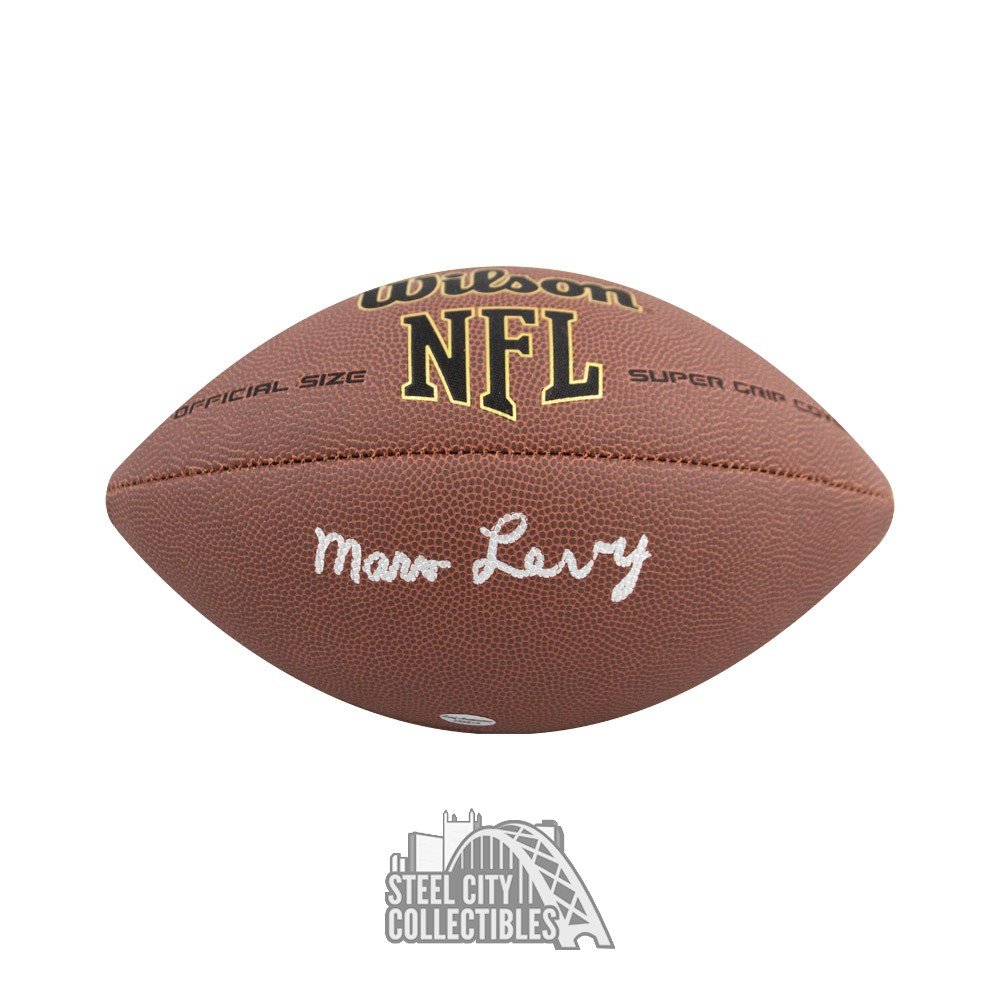 Marv Levy Autographed Football - Leaf COA