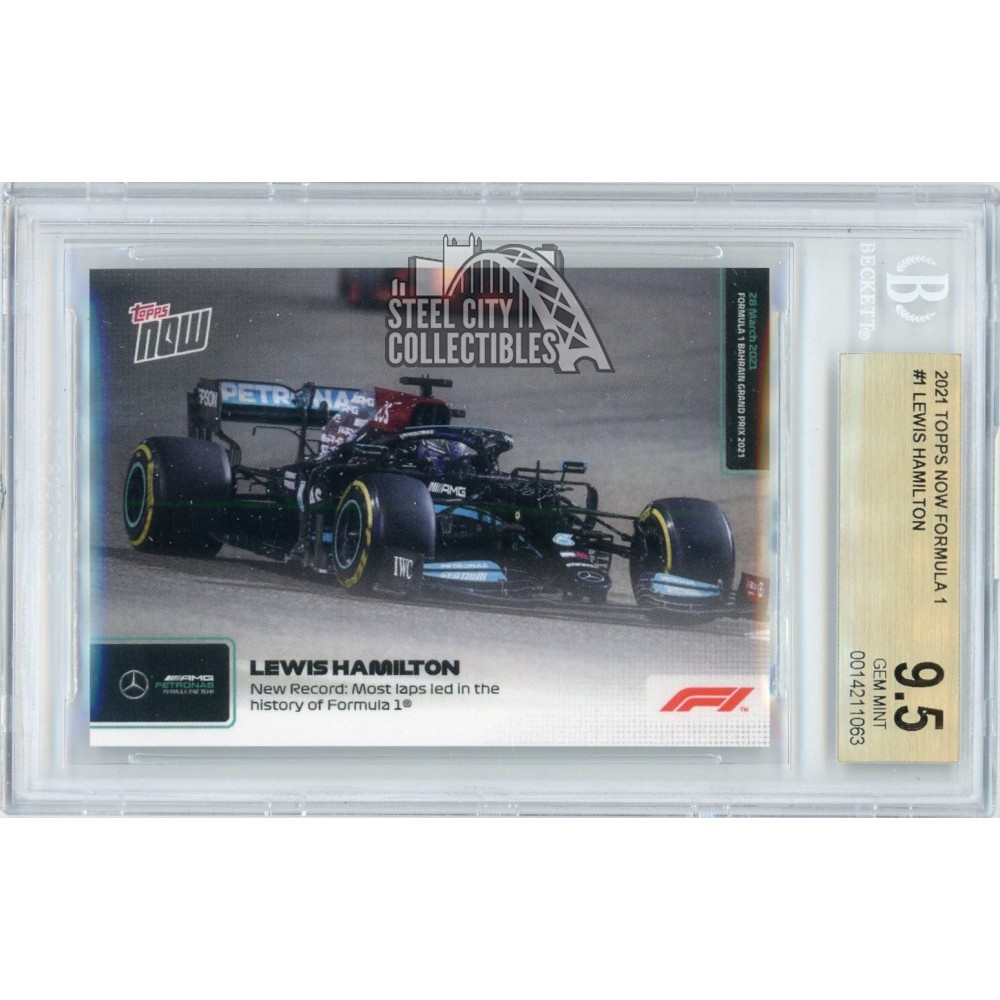 Lewis Hamilton 2021 Topps Now Formula 1 F1 Racing Card #1 BGS 9.5 Gem