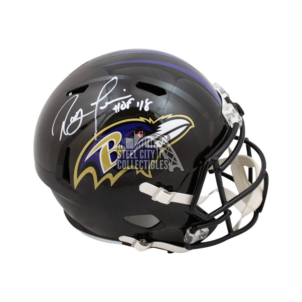 Ray Lewis Autographed Baltimore Ravens Mini Football Helmet - JSA Basic