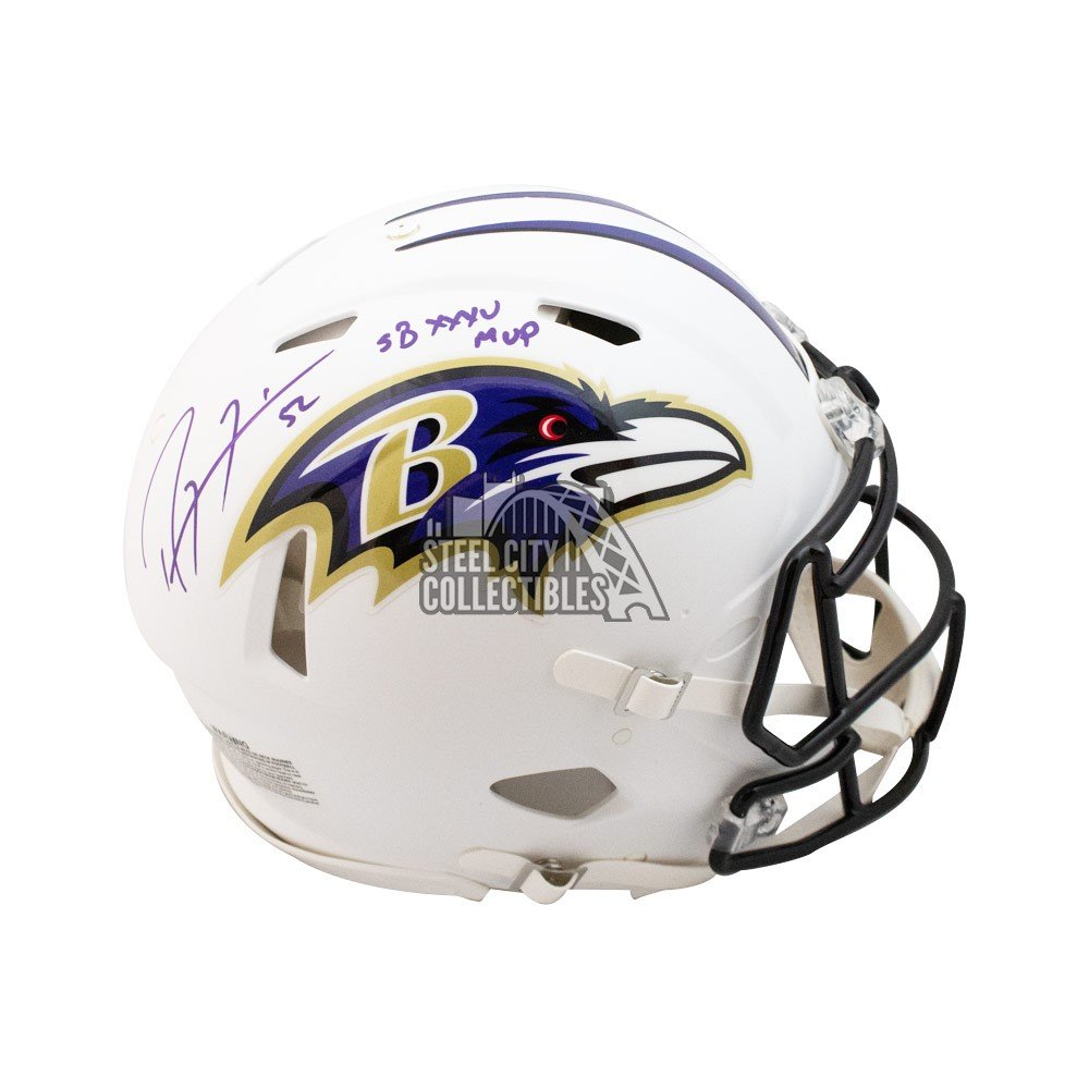 Ray Lewis Signed & Inscribed Authentic Ravens Helmet