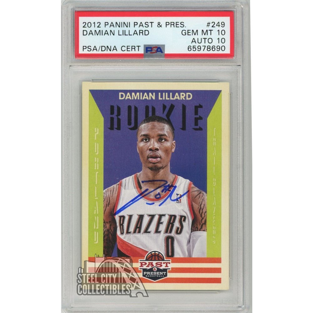 Damian Lillard 2012-13 Panini Past & Present Autograph Rookie Card #249 ...