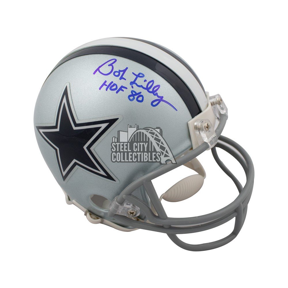 Taco Charlton Autographed/Signed Dallas Cowboys Ice Mini Helmet JSA 31875