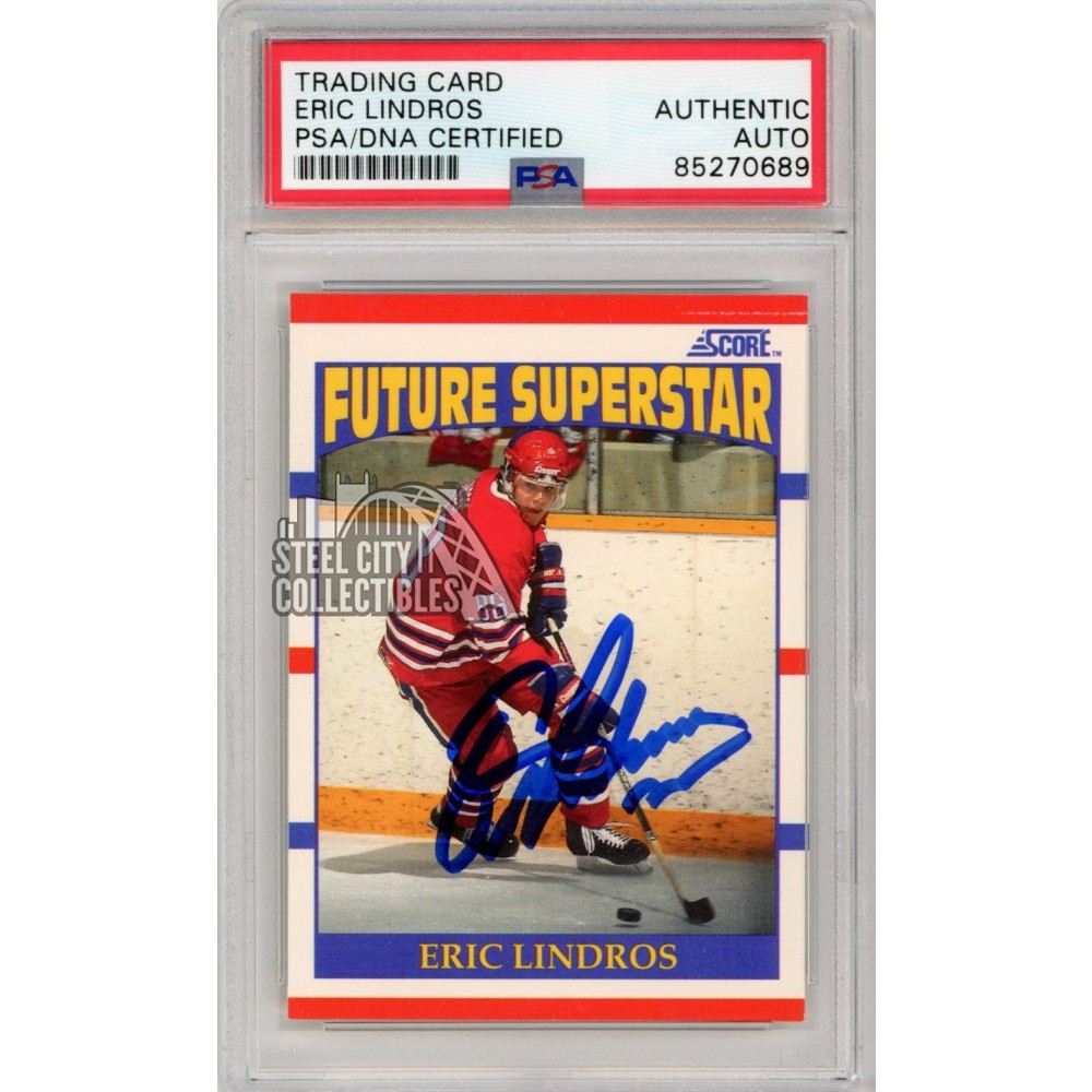 Eric Lindros 1990-91 Score USA Autograph Rookie Card #440 PSA/DNA ...