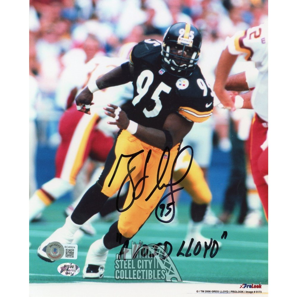 Greg Lloyd Autographed Pittsburgh Steelers 8x10 Photo (Vertical) - BAS COA