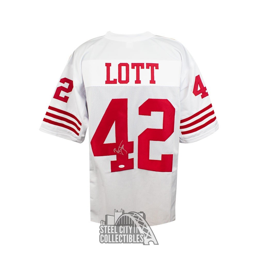 Ronnie Lott Autographed San Francisco 49ers Custom White Football Jersey  JSA COA