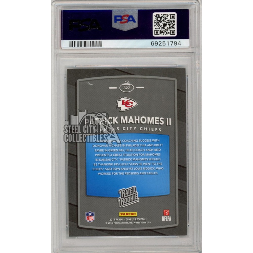 Patrick high quality Mahomes 2017 Donruss Rated Rookie #327