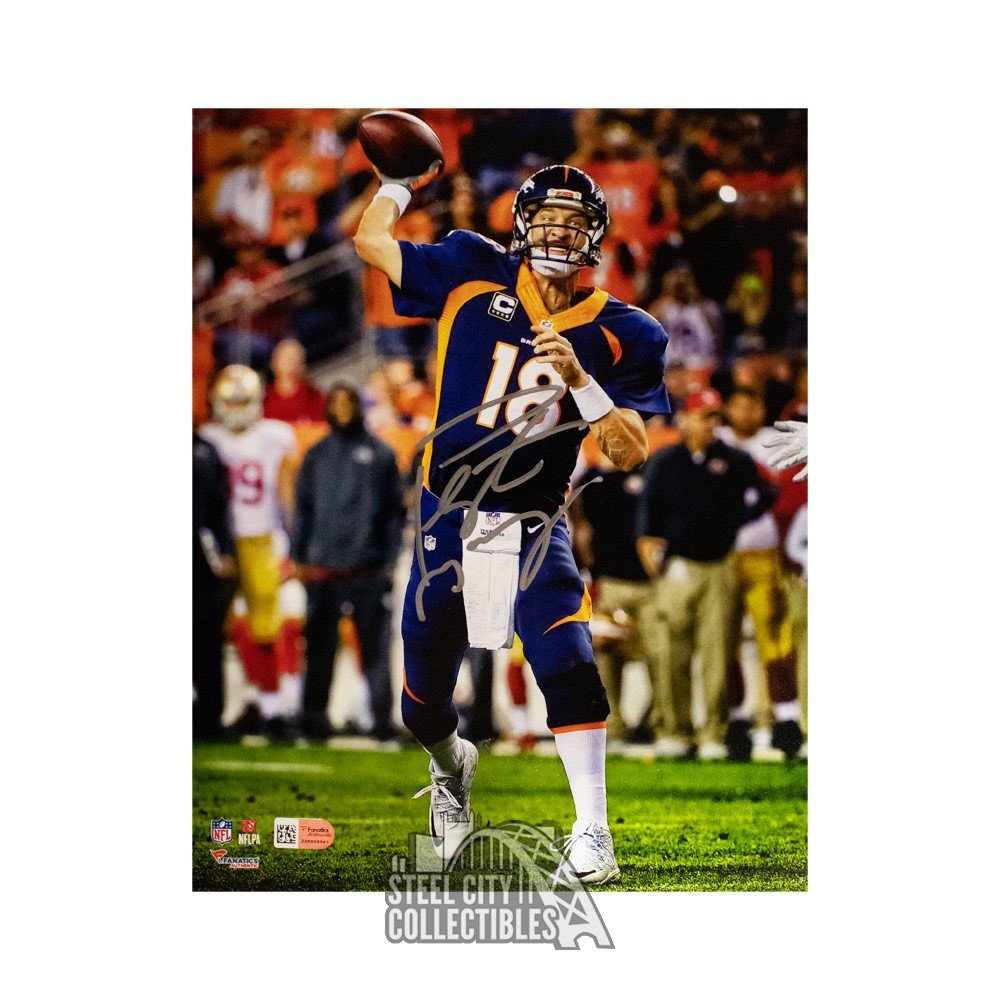 Peyton Manning Denver Broncos Autographed 8 x 10 Super Bowl