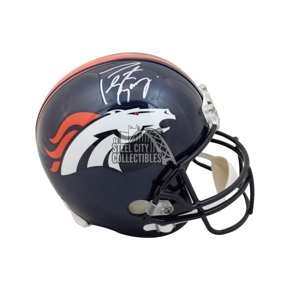 Peyton Manning Denver Broncos/Indianapolis Colts Autographed Half & Ha –  Latitude Sports Marketing