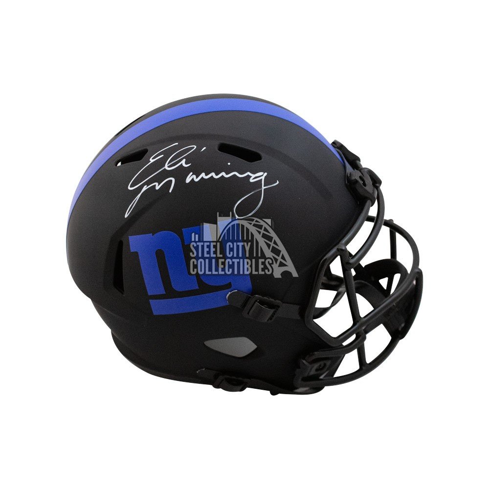 Eli Manning Autographed Giants Lunar Eclipse Mini Helmet - Fanatics (Red  Ink)