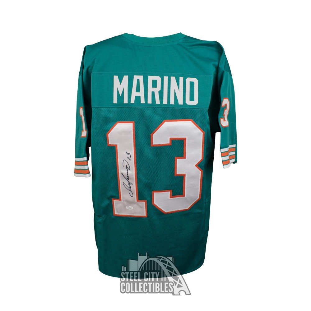 Buy Dan Marino Miami Dolphins Signed Teal Custom Jersey