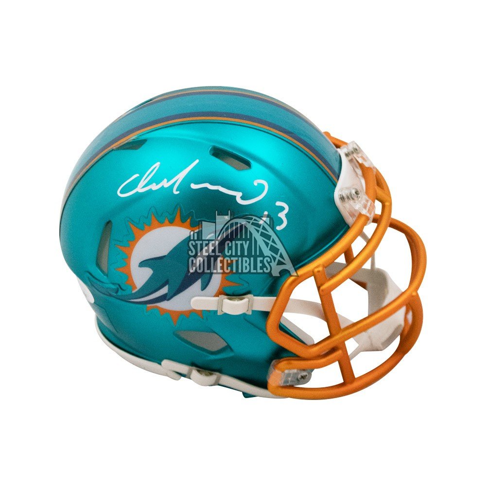 Dan Marino Autographed Miami Dolphins Camo Mini Helmet- Beckett W *White