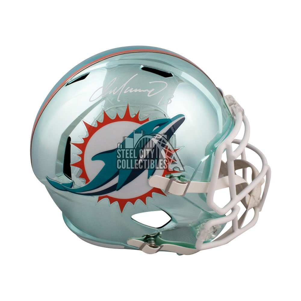 Dan Marino Signed Dolphins Full-Size Matte Black Speed Helmet Inscribed Miami  Vice (JSA COA)
