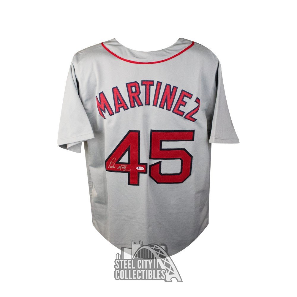 Pedro Martinez Autographed Boston Red Sox Gray Baseball Jersey - BAS COA