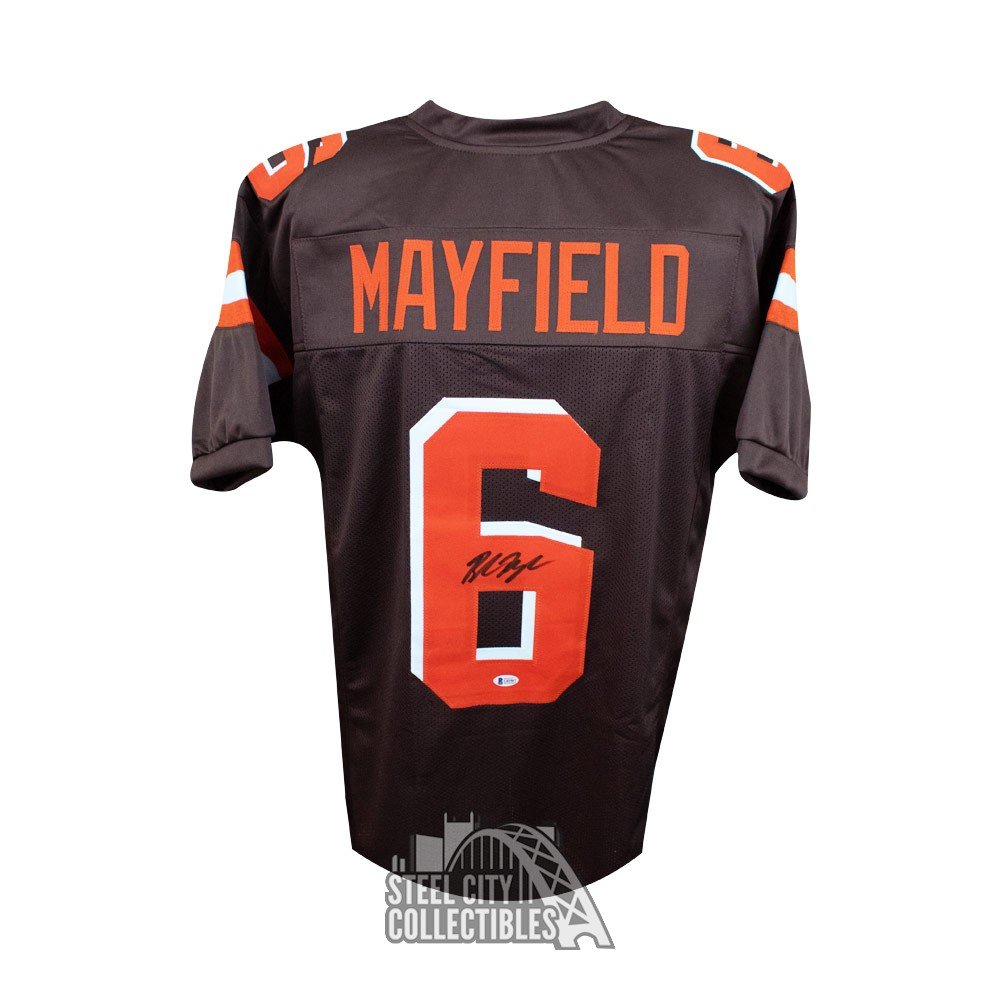 baker mayfield autographed browns jersey