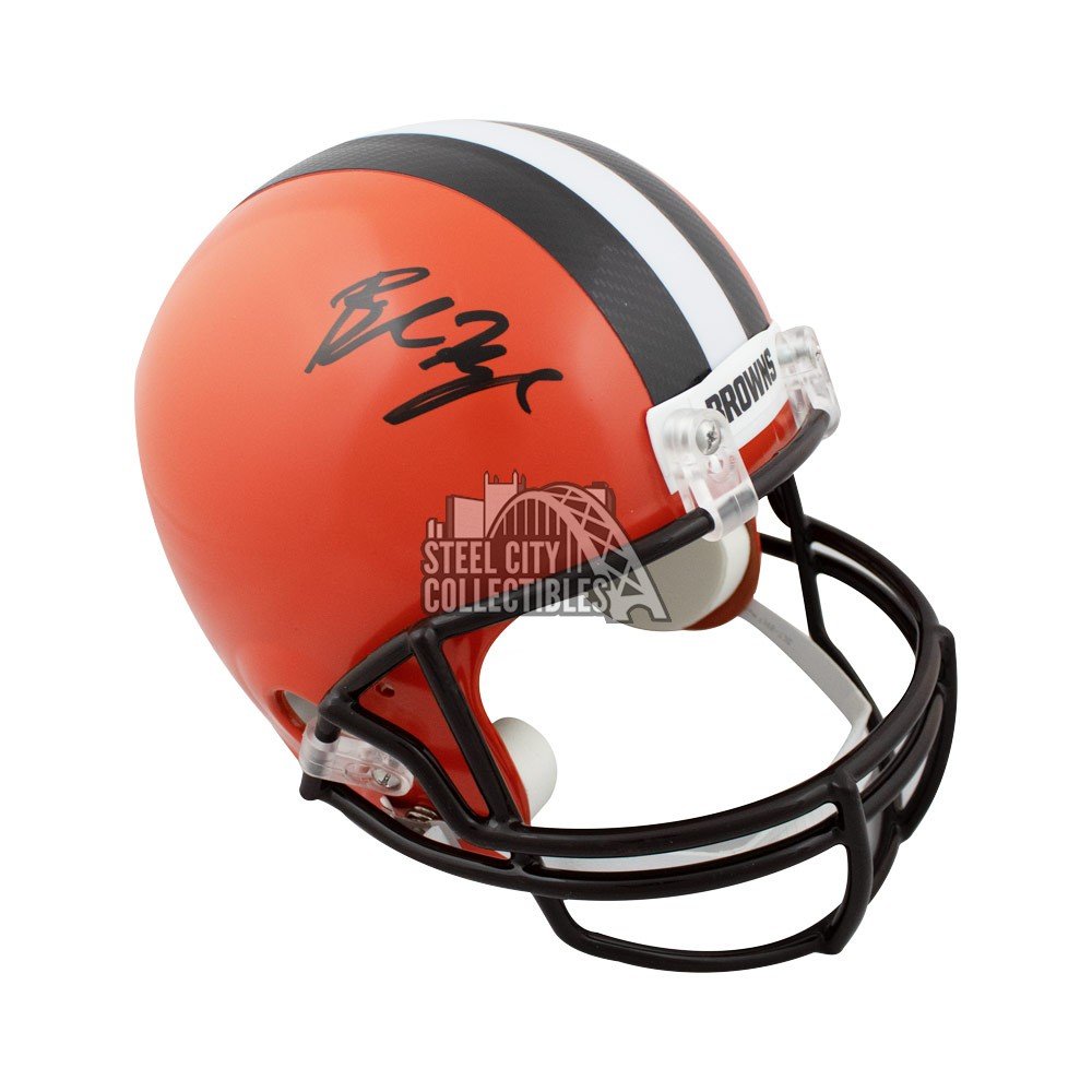 : Baker Mayfield Cleveland Browns Signed Autograph Mini Helmet  Steiner Sports Certified : Sports & Outdoors