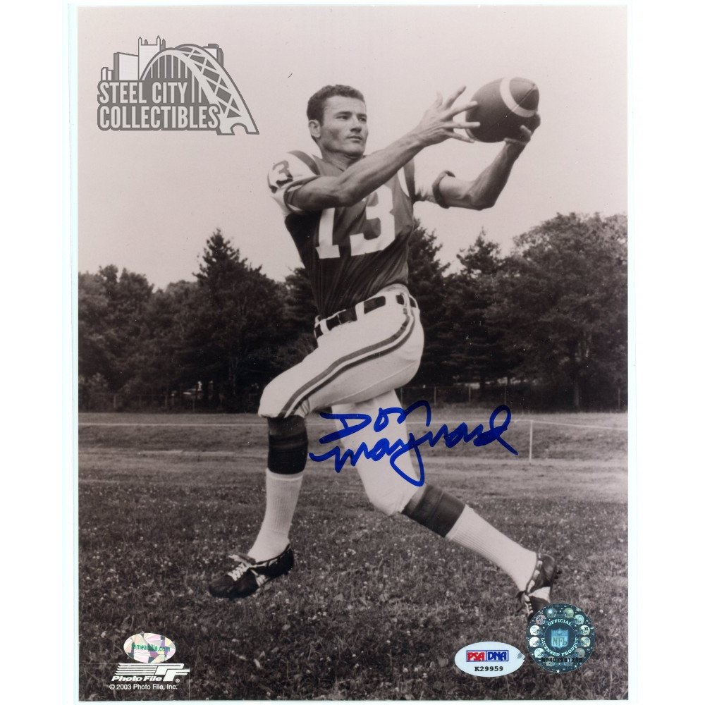 Don Maynard Autographed New York Jets 8x10 Photo (B&W) - PSA/DNA