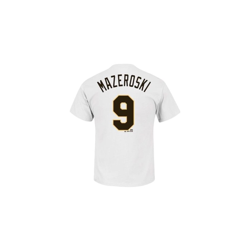 Bill Mazeroski Pittsburgh Pirates Majestic White Name & Number T-Shirt