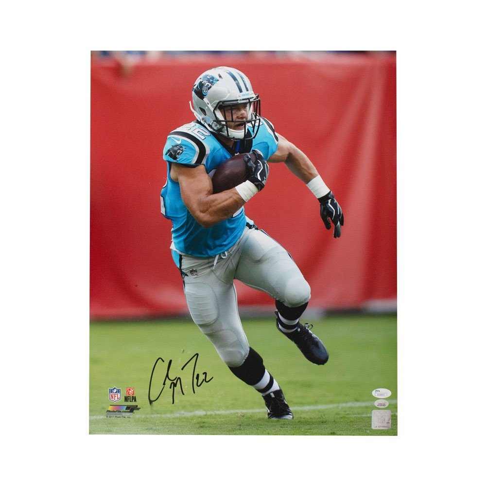 Christian McCaffrey Carolina Panthers Autographed Colorized 16x20 Photo