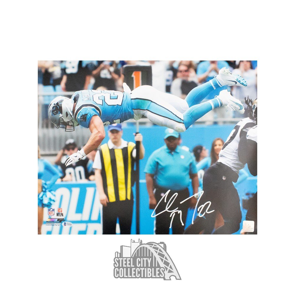 Christian McCaffrey Carolina Panthers Autographed Colorized 16x20 Photo