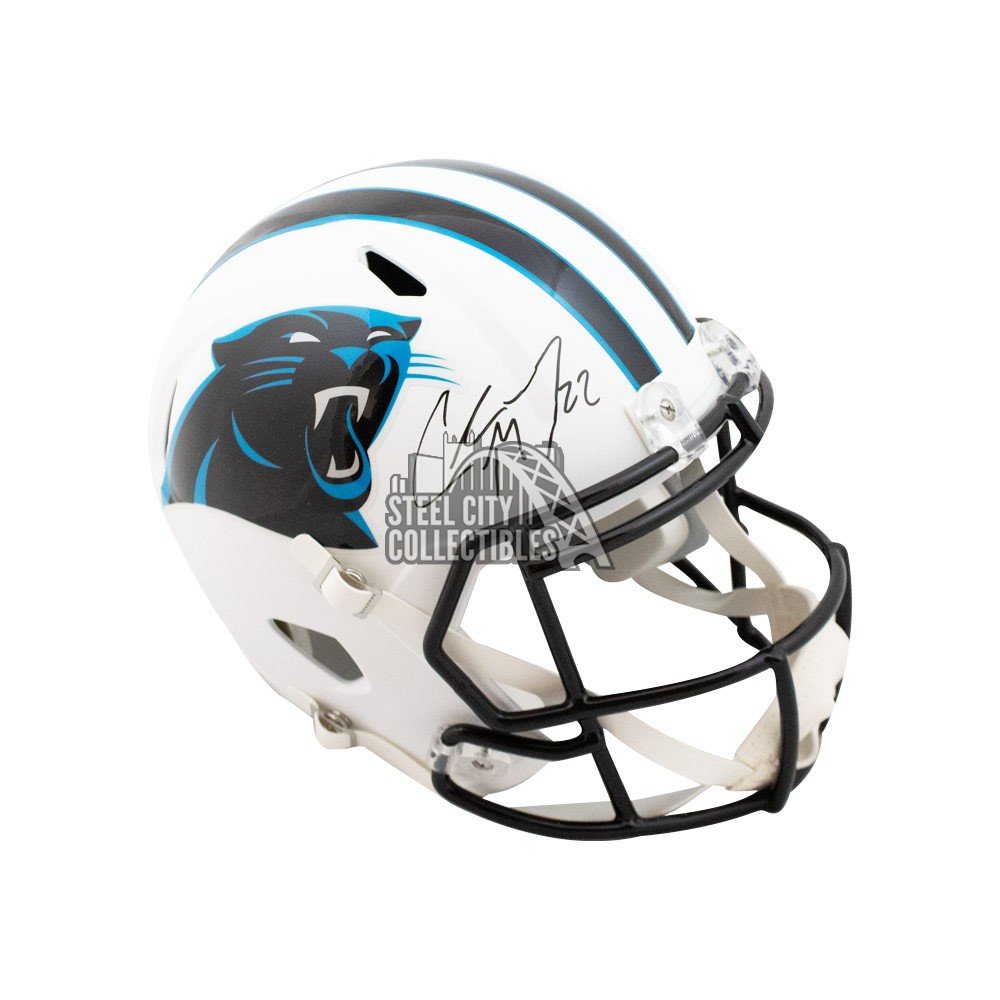 Christian McCaffrey Autograph Helmet Replica Speed Carolina Panthers