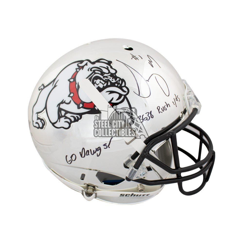 Nick Chubb Signed Georgia Bulldogs Schutt F/S Helmet w/#27 signed in  White-BAS - Prime One Sports