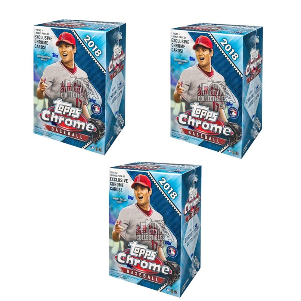 2018 Topps Chrome Baseball 8ct Blaster 3Box Random Division Group