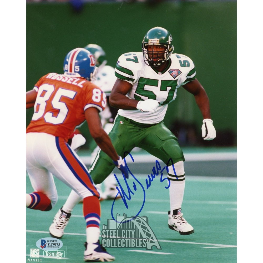 Mo Lewis Jets Auto 8x10