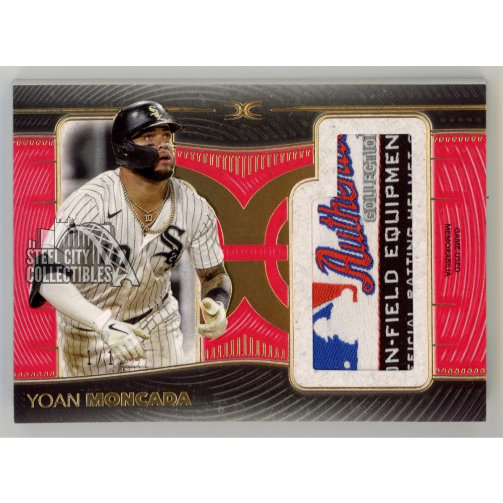 Yoan Moncada 2021 Topps Definitive Helmet Logo Tag Patch Card 1/1 ...