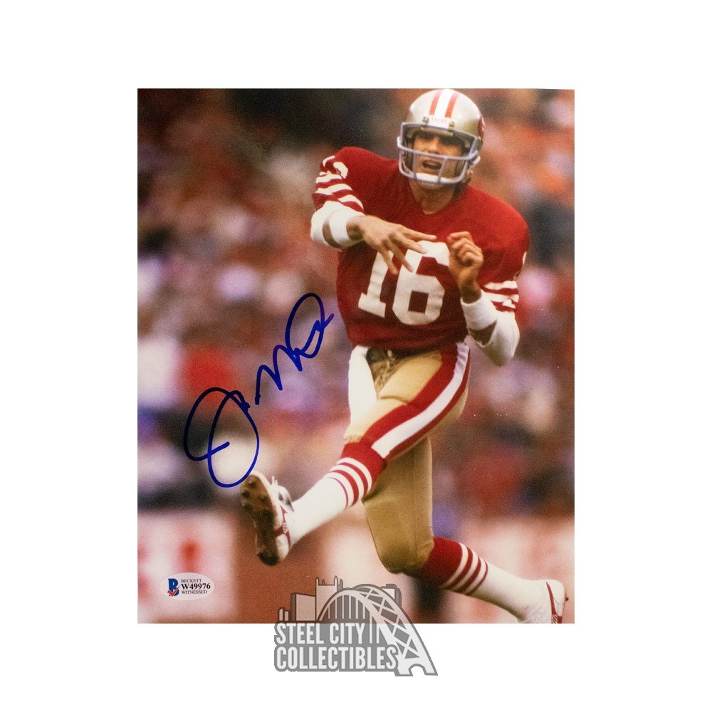 Joe Montana Autographed San Francisco 49ers 8x10 Photo Beckett Witnessed