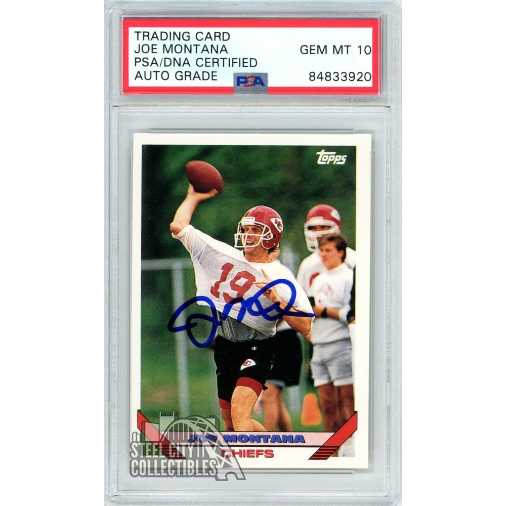 Joe Montana 1993 Topps Autograph Card #200 PSA/DNA 10