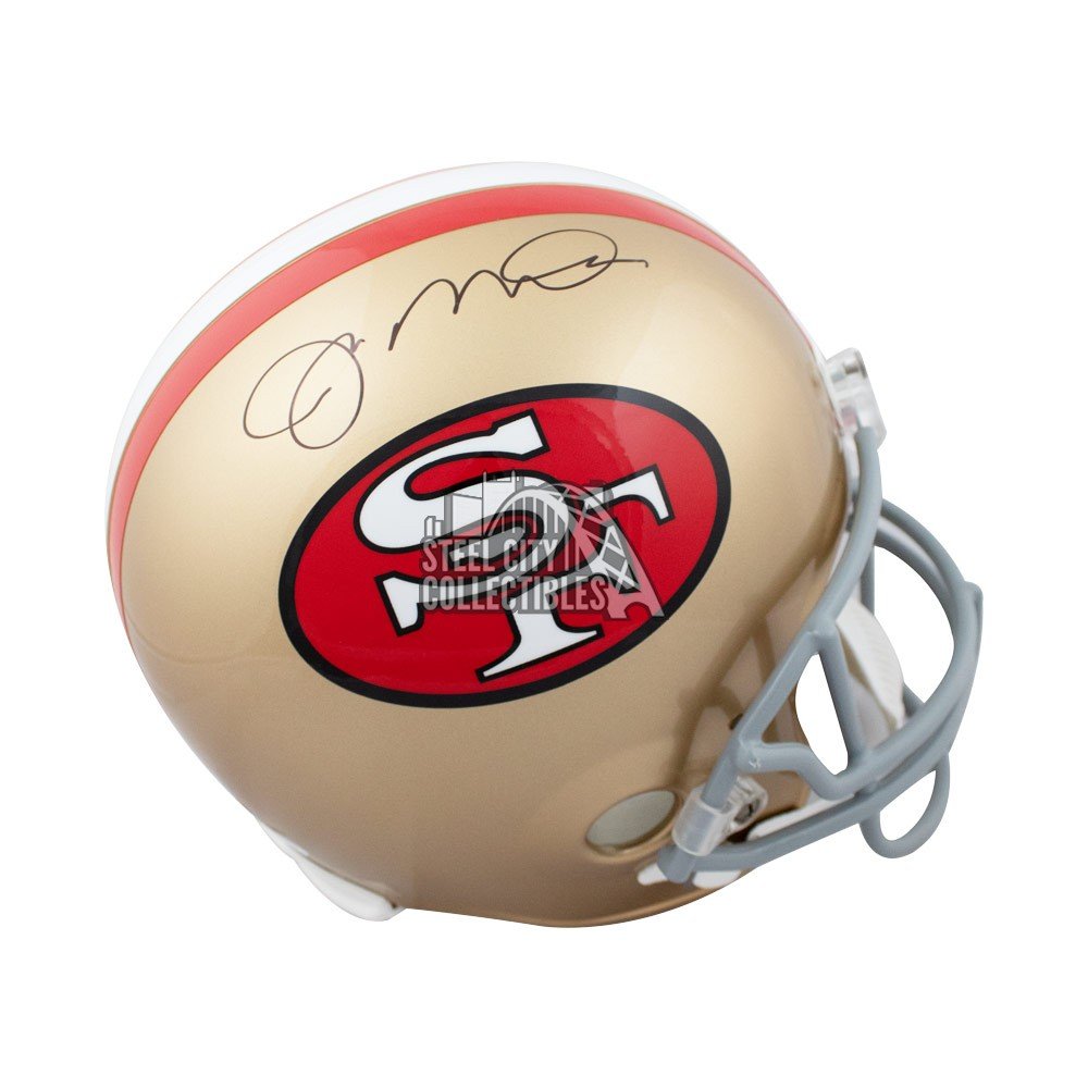 Joe Montana Autographed San Francisco 49ers Flat White Authentic Full-Size  Football Helmet - JSA COA