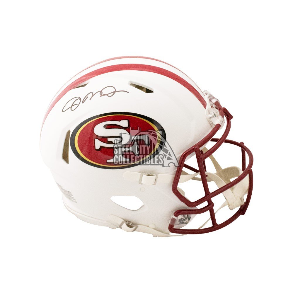 Joe Montana Autographed San Francisco 49ers Flat White Authentic Full-Size  Football Helmet - JSA COA