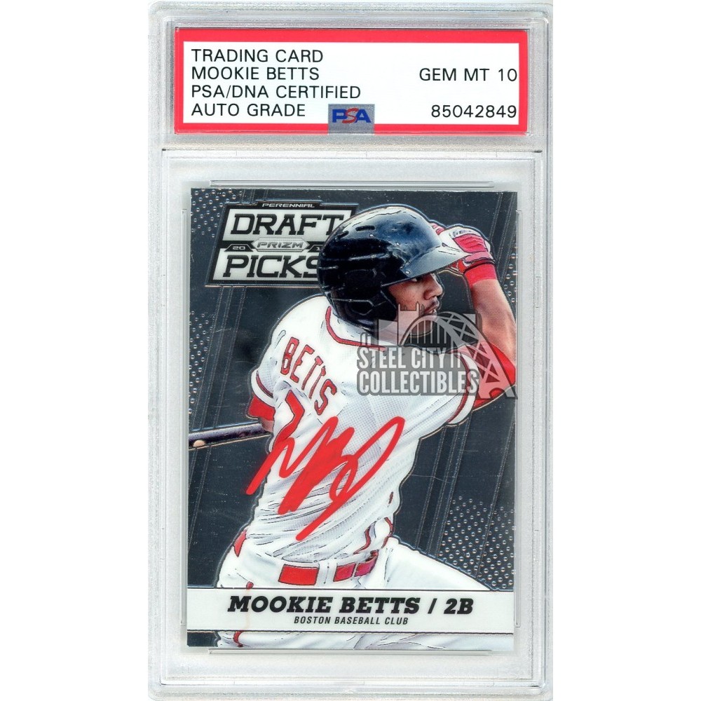 Mookie Betts Baseball Card - Autographed