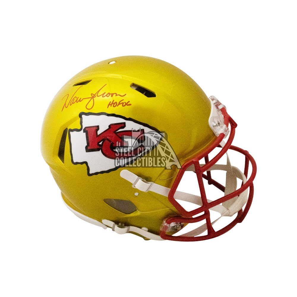 Warren Moon HOF Autographed Chiefs Flash Authentic Full-Size Football  Helmet - BAS (Red Ink)