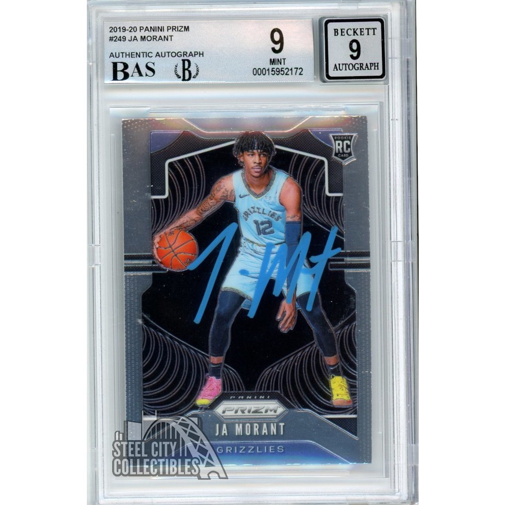 Ja Morant 2019-20 Panini Prizm Autograph Rookie Card #249 BGS 9