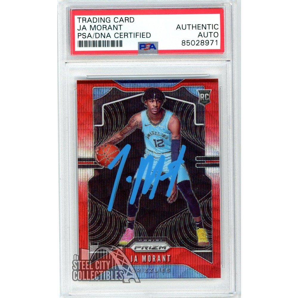 Ja Morant 2019-20 Panini Prizm Red Wave Autograph Rookie Card #249