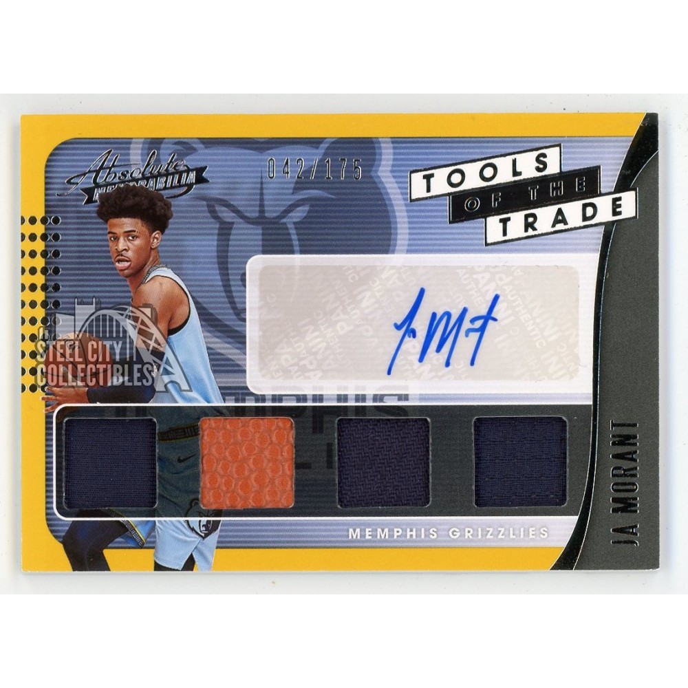 Ja Morant 2019-20 Absolute Tools Of The Trade Autograph Relic Rookie Card  042/175