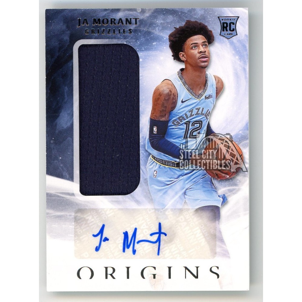 Ja Morant 2019-20 Panini Origins Autograph Rookie Jersey Card #153 ...