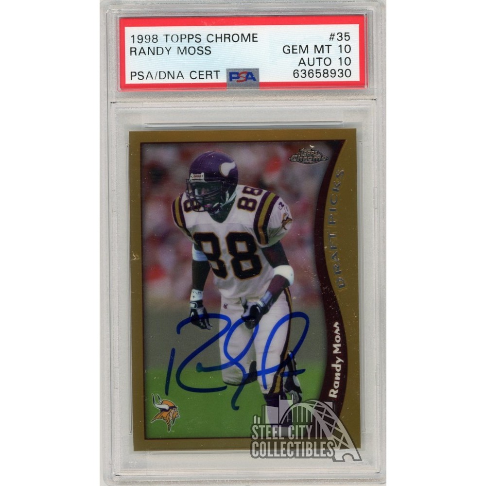 Randy Moss Autograph Signed 2010 Topps Card 20 Patriots 