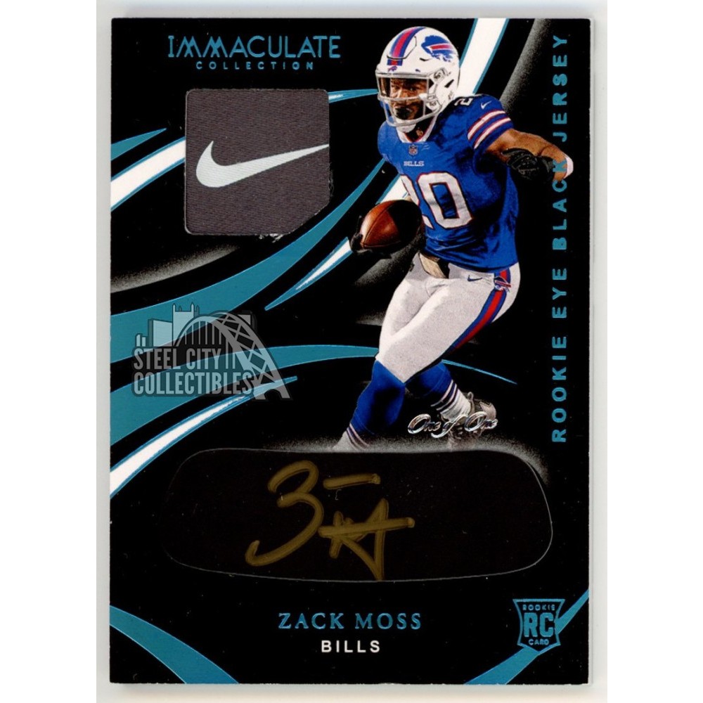 Zack Moss 2020 Panini Immaculate Eye Black Tag Patch Autograph Rookie ...